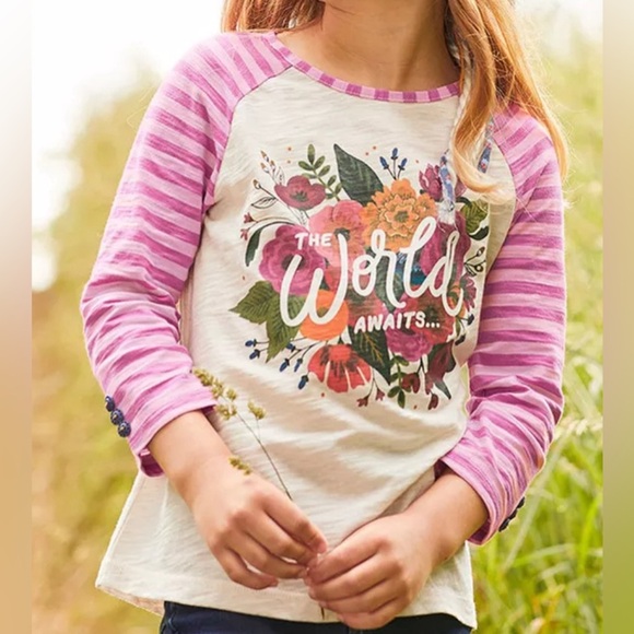 Girls Matilda Jane Choose you own path  The World Awaits Tee Size 8 NWT - Picture 1 of 5